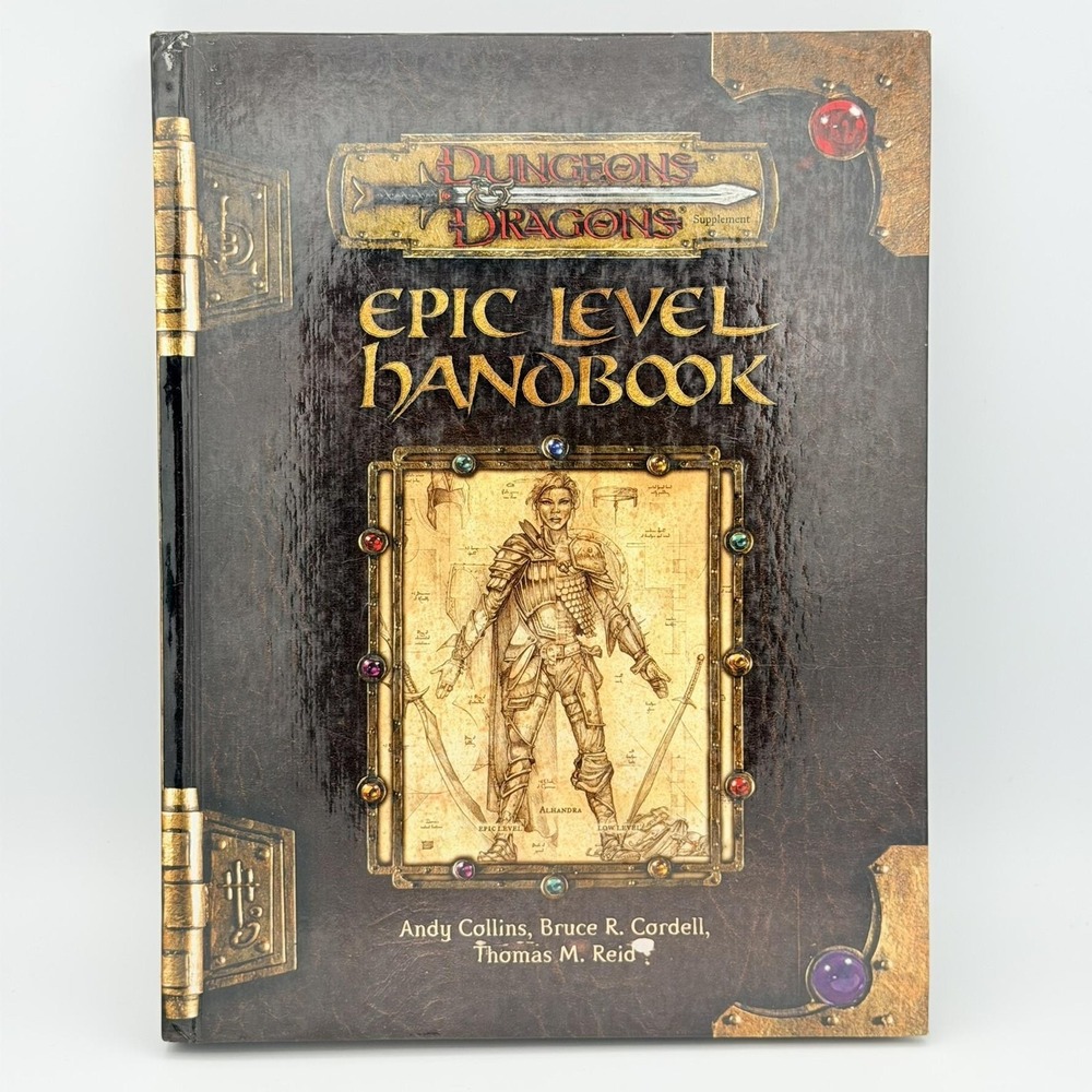 Vintage 2002 Epic Level Handbook Dungeons & Dragons Hardcover Wizards D20 RPG